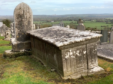 A tomb outside the church